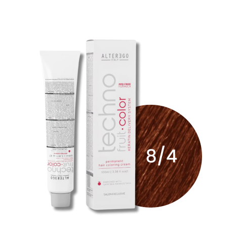 ALTER EGO TECHNOFRUIT trwała farba do włosów z keratyną 100 ml | 8/4