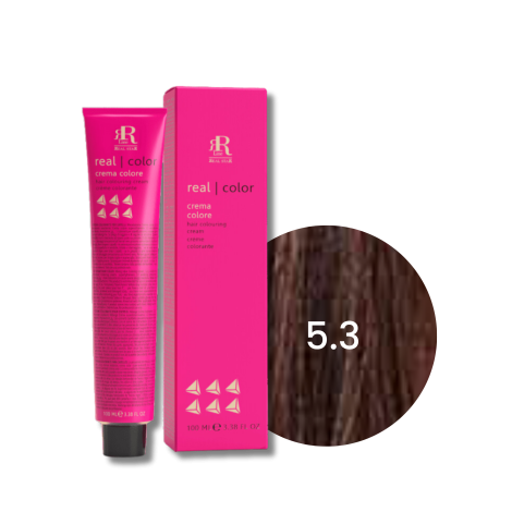 RR LINE REAL COLOR profesjonalna farba do włosów w kremie 100 ml | 5.3