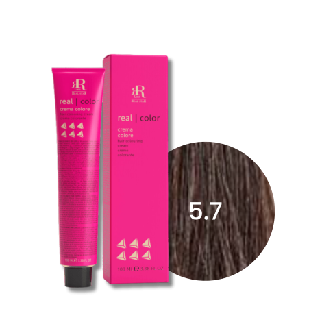 RR LINE REAL COLOR profesjonalna farba do włosów w kremie 100 ml | 5.7