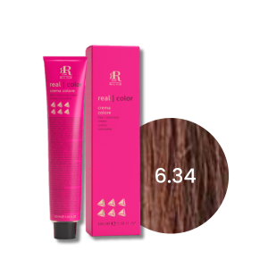 RR LINE REAL COLOR profesjonalna farba do włosów w kremie 100 ml | 6.34