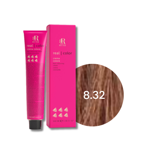 RR LINE REAL COLOR profesjonalna farba do włosów w kremie 100 ml | 8.32