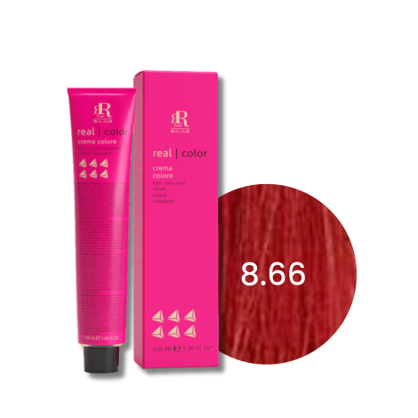 RR LINE REAL COLOR profesjonalna farba do włosów w kremie 100 ml | 8.66