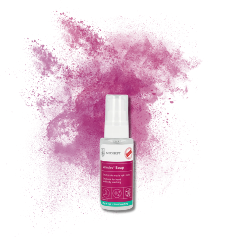 MEDISEPT VELODES Soap emulsja do mycia rąk i ciała 50 ml - 2