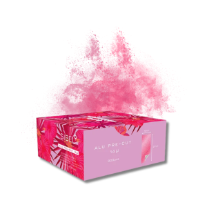 SIBEL ALU PRE-CUT pocięta folia gofrowana do pasemek 300 szt. | Ciemny Róż - image 2