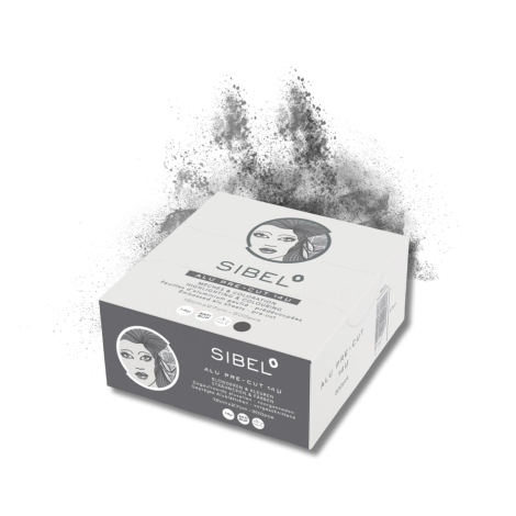 SIBEL ALU PRE-CUT pocięta folia gofrowana do pasemek 300 szt. | Czarna - 2