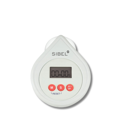 SIBEL elektryczny czasomierz fryzjerski minutnik z alarmem biały