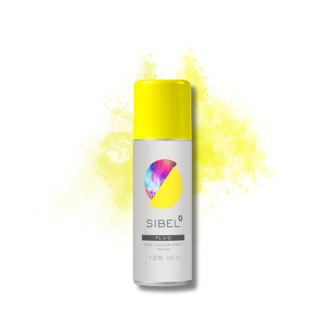 SIBEL HAIR COLOUR SPRAY FLUO lakier fluorescencyjny 125 ml | Żółty - 2