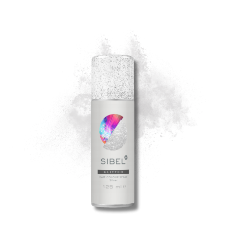 SIBEL HAIR COLOUR SPRAY GLITTER lakier z brokatem 125 ml | Srebrny - 2