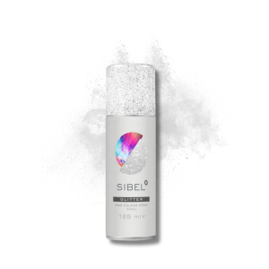 SIBEL HAIR COLOUR SPRAY GLITTER lakier z brokatem 125 ml | Srebrny - image 2
