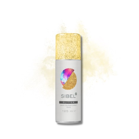 SIBEL HAIR COLOUR SPRAY GLITTER lakier z brokatem 125 ml | Złoty - 2