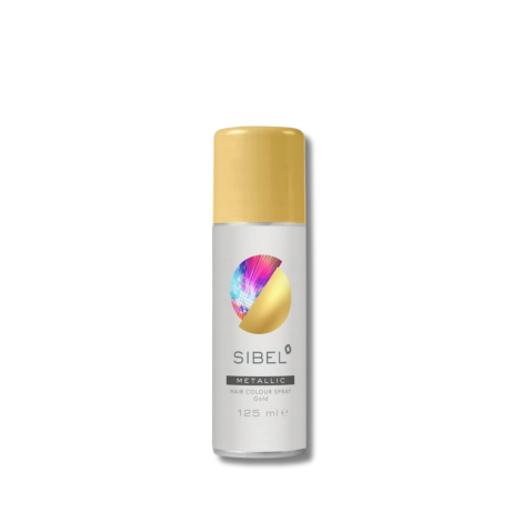 SIBEL HAIR COLOUR SPRAY METALLIC lakier metaliczny 125 ml | Złoty