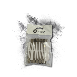 SIBEL klipsy metalowe podwójne 2-bolcowe | 20 szt. - image 2