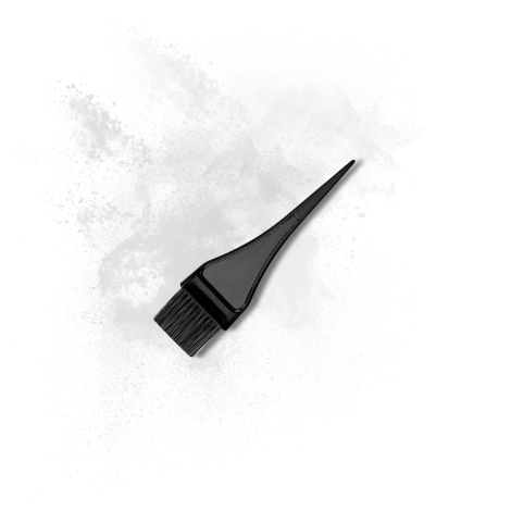 SIBEL pędzel pędzelek  do farbowania włosów krótki czarny - 2