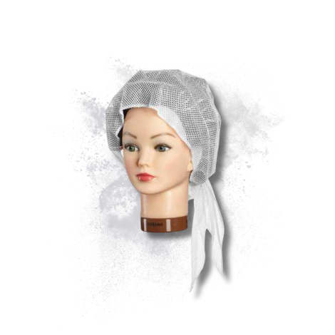 SIBEL RESILLE siatka do włosów wiązana średnie oczka | Biała - 2