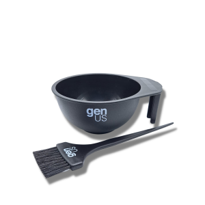 GENUS AKCESORIA miseczka i pędzelek do farbowania czarne