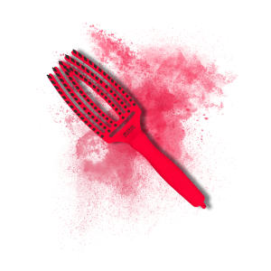 OLIVIA GARDEN FINGERBRUSH COMBO M szczotka z włosiem dzika | Passion Red - image 2
