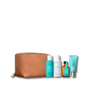MOROCCANOIL Hydration zestaw podróżny w beżowej kosmetyczce | Nawilżenie