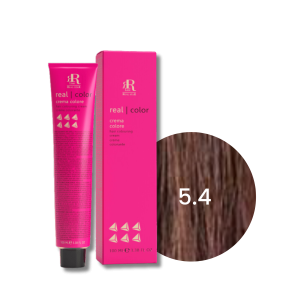RR LINE REAL COLOR profesjonalna farba do włosów w kremie 100 ml | 5.4