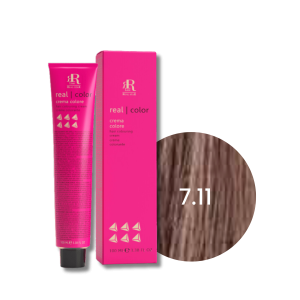 RR LINE REAL COLOR profesjonalna farba do włosów w kremie 100 ml | 7.11