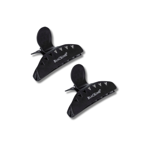 BLACKOMB klamry fryzjerskie klipsy motylki mega duże 10 cm 2 szt. czarne