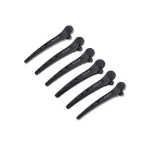 BLACKOMB klipsy do włosów mocne proste fryzjerskie karbonowe 11,5 cm 6 szt.