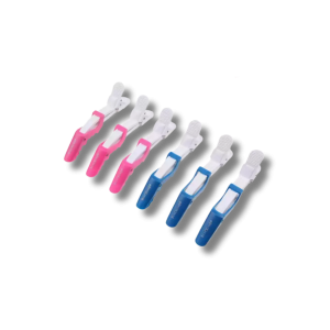 BLACKOMB klipsy fryzjerskie do włosów krokodylki mocne 11 cm 6 szt. białe