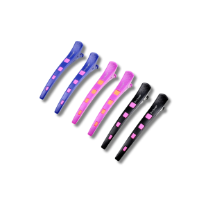 BLACKOMB klipsy klamry fryzjerskie do włosów silikonowe 6 szt. kolorowe