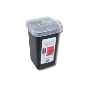 BLACKOMB pojemnik pudełko kosz koszyk na zużyte żyletki ostrza czarny