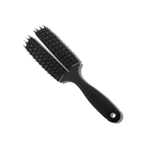 WELLNESS PREMIUM szczotka płaska z włosiem z dzika M | Czarna
