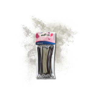 SIBEL gumki miękkie do włosów z haczykiem 12 szt. | Wielokolorowe - image 2