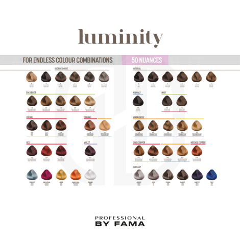BY FAMA LUMINITY półtrwała farba do włosów 80 ml | 7.11 - 3