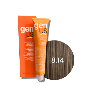 GENUS COLOR trwała farba do włosów krem koloryzujący 100 ml| 8.14
