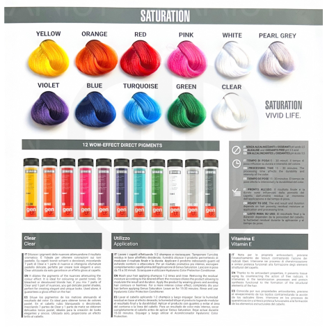 GENUS SATURATION toner koloryzujący w żelu bez amoniaku 150 ml | Acid Green - 5