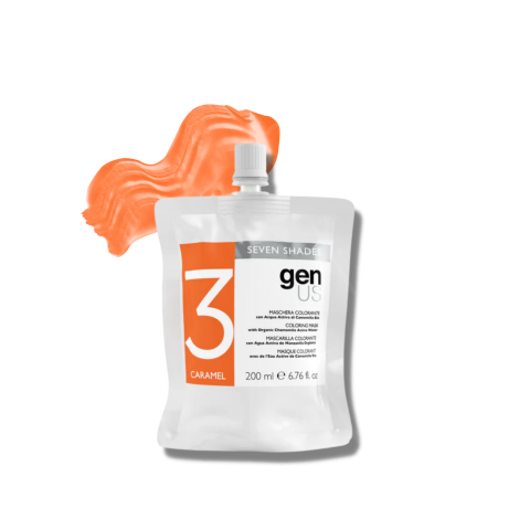 GENUS SEVEN SHADES maska koloryzująca z wodą organiczną 200 ml | Carmel - 2