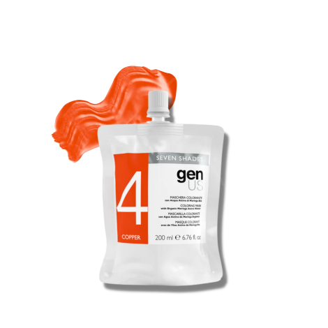 GENUS SEVEN SHADES maska koloryzująca z wodą organiczną 200 ml | Copper - 2