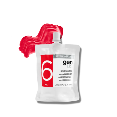 GENUS SEVEN SHADES maska koloryzująca z wodą organiczną 200 ml | Red - 2