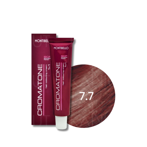 MONTIBELLO CROMATONE profesjonalna trwała farba do włosów 60 ml | 7.7