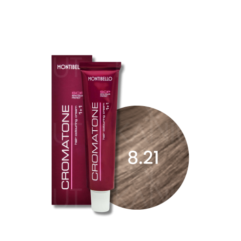 MONTIBELLO CROMATONE profesjonalna trwała farba do włosów 60 ml | 8.21