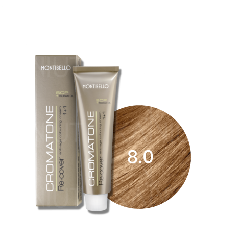 MONTIBELLO CROMATONE RECOVER trwała farba do włosów 60 ml | 8.0