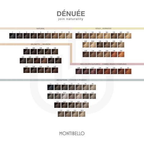 MONTIBELLO DENUEE trwała farba do włosów bez amoniaku 60 ml | 1.1 - 4