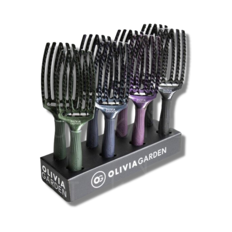OLIVIA GARDEN FINGERBRUSH COMBO szczotka z włosiem dzika M | Blue Sapphire - 6