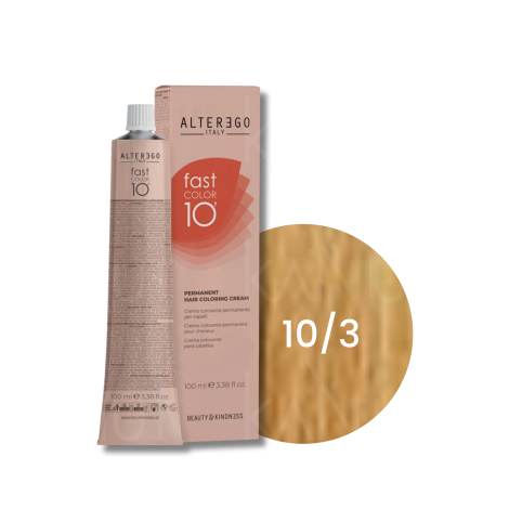 ALTER EGO FAST COLOR 10 MINUT trwała farba krem koloryzujący 100 ml | 10/3