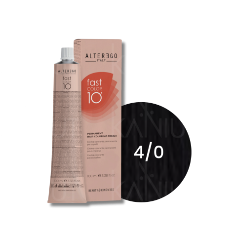 ALTER EGO FAST COLOR 10 MINUT trwała farba krem koloryzujący 100 ml | 4/0
