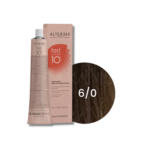 ALTER EGO FAST COLOR 10 MINUT trwała farba krem koloryzujący 100 ml | 6/0