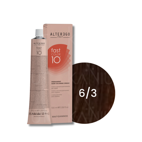 ALTER EGO FAST COLOR 10 MINUT trwała farba krem koloryzujący 100 ml | 6/3