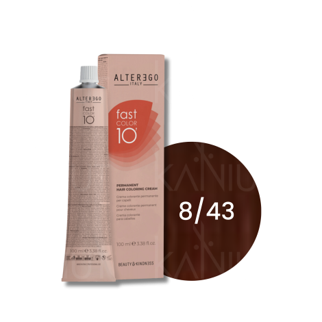 ALTER EGO FAST COLOR 10 MINUT trwała farba krem koloryzujący 100 ml | 8/43
