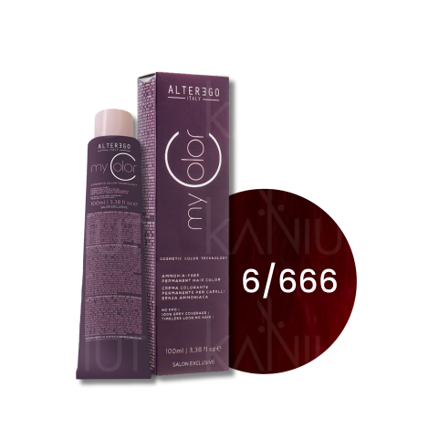 ALTER EGO MY COLOR trwała farba do włosów bez amoniaku 100 ml | 6/666