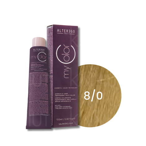 ALTER EGO MY COLOR trwała farba do włosów bez amoniaku 100 ml | 8/0