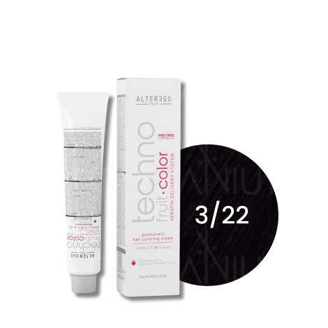 ALTER EGO TECHNOFRUIT trwała farba do włosów z keratyną 100 ml | 3/22