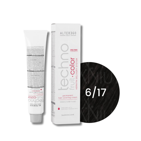 ALTER EGO TECHNOFRUIT trwała farba do włosów z keratyną 100 ml | 6/17